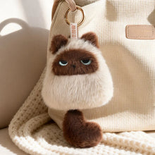Load image into Gallery viewer, Siamese Cat Bag Charm - Pull My Tail Siamese Cat Plush Bag Charm-Siamese Cat Pendant-10cm Pendant-1