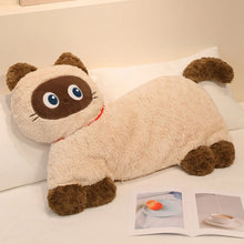 Load image into Gallery viewer, Siamese Cat Plush Toy and Throw Pillow - Furry Doe Eyed Companion-Home Decor-Cats,Home Decor,Pillows,Siamese Cat,Stuffed Animal-9