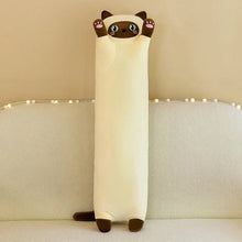 Load image into Gallery viewer, Siamese Cat Plush Toy Body Pillow - Cuddly Reaching Kitty-Cream-about 70cm-1