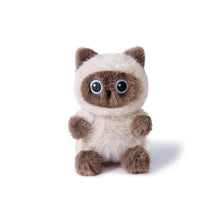 Load image into Gallery viewer, Siamese Cat Plush Toy Teddy Bear - Tiny Size-Cats-Stuffed Animal-Siamese cat-15cm-1