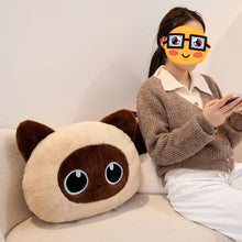 Load image into Gallery viewer, Siamese Cat Pillow - Plush with PP Cotton - Big-Eyed Fur Ball-Home Decor-Cats,Home Decor,Pillows,Siamese Cat,Stuffed Animal-3