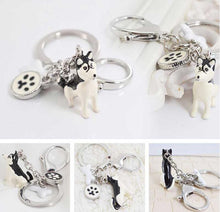 Load image into Gallery viewer, Siberian Husky Love 3D Metal Keychain-Key Chain-Accessories, Dogs, Keychain, Siberian Husky-2