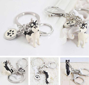 Siberian Husky Love 3D Metal Keychain-Key Chain-Accessories, Dogs, Keychain, Siberian Husky-2