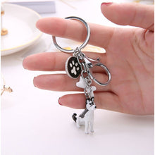 Load image into Gallery viewer, Siberian Husky Love 3D Metal Keychain-Key Chain-Accessories, Dogs, Keychain, Siberian Husky-3