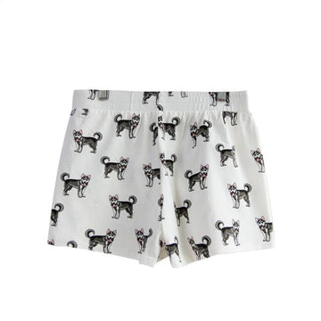 Siberian Husky Love Women's Sleeping Shorts-Apparel-Apparel, Dogs, Pajamas, Siberian Husky-2