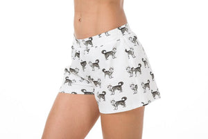 Siberian Husky Love Women's Sleeping Shorts-Apparel-Apparel, Dogs, Pajamas, Siberian Husky-7
