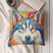 Load image into Gallery viewer, Siberian Splendor Husky Plush Pillow Case-Cushion Cover-Dog Dad Gifts, Dog Mom Gifts, Home Decor, Pillows, Siberian Husky-4