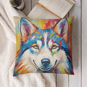 Siberian Splendor Husky Plush Pillow Case-Cushion Cover-Dog Dad Gifts, Dog Mom Gifts, Home Decor, Pillows, Siberian Husky-4