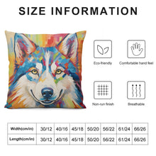 Load image into Gallery viewer, Siberian Splendor Husky Plush Pillow Case-Cushion Cover-Dog Dad Gifts, Dog Mom Gifts, Home Decor, Pillows, Siberian Husky-6