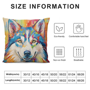 Siberian Splendor Husky Plush Pillow Case-Cushion Cover-Dog Dad Gifts, Dog Mom Gifts, Home Decor, Pillows, Siberian Husky-6