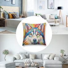 Load image into Gallery viewer, Siberian Splendor Husky Plush Pillow Case-Cushion Cover-Dog Dad Gifts, Dog Mom Gifts, Home Decor, Pillows, Siberian Husky-8