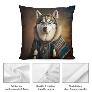 Siberian Sweetheart Siberian Husky Plush Pillow Case-Cushion Cover-Dog Dad Gifts, Dog Mom Gifts, Home Decor, Pillows, Siberian Husky-5