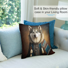 Load image into Gallery viewer, Siberian Sweetheart Siberian Husky Plush Pillow Case-Cushion Cover-Dog Dad Gifts, Dog Mom Gifts, Home Decor, Pillows, Siberian Husky-7