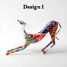 Load image into Gallery viewer, Silver Tipped Hydro Art Playtime Stretch Greyhound / Whippet Statues-Home Decor-Dog Dad Gifts, Dog Mom Gifts, Greyhound, Home Decor, Statue, Whippet-Design 1-4