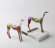 Load image into Gallery viewer, Silver Tipped Hydro Art Standing Greyhound / Whippet Statues-Home Decor-Dog Dad Gifts, Dog Mom Gifts, Greyhound, Home Decor, Statue, Whippet-10