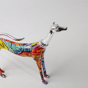 Silver Tipped Hydro Art Standing Greyhound / Whippet Statues-Home Decor-Dog Dad Gifts, Dog Mom Gifts, Greyhound, Home Decor, Statue, Whippet-6