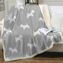 Load image into Gallery viewer, Simple Wesite Love Soft Warm Fleece Blanket - 3 Colors-Blanket-Blankets, Home Decor, West Highland Terrier-Warm Gray-Small-3