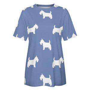 Simple Westie Love All Over Print Women's Cotton T-Shirt - 4 Colors-Apparel-Apparel, Shirt, T Shirt, West Highland Terrier-7