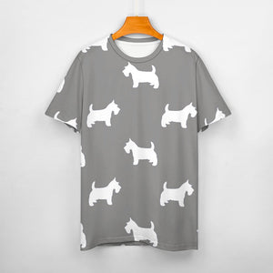 Simple Westie Love All Over Print Women's Cotton T-Shirt - 4 Colors-Apparel-Apparel, Shirt, T Shirt, West Highland Terrier-16