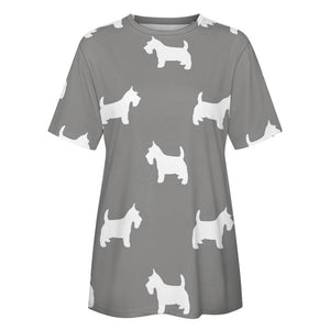 Simple Westie Love All Over Print Women's Cotton T-Shirt - 4 Colors-Apparel-Apparel, Shirt, T Shirt, West Highland Terrier-13