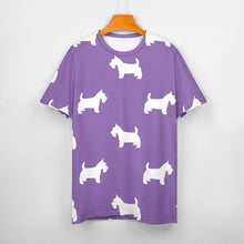 Load image into Gallery viewer, Simple Westie Love All Over Print Women&#39;s Cotton T-Shirt - 4 Colors-Apparel-Apparel, Shirt, T Shirt, West Highland Terrier-14