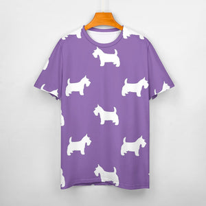 Simple Westie Love All Over Print Women's Cotton T-Shirt - 4 Colors-Apparel-Apparel, Shirt, T Shirt, West Highland Terrier-14
