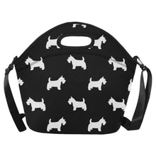 Load image into Gallery viewer, Simple Westie Love Neoprene Lunch Bag-Accessories-Accessories,Bags,Lunch Bags,West Highland Terrier-Midnight Black-2