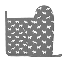 Load image into Gallery viewer, Simple Westie Love Oven Mitts and Pot Holder Set-Kitchen Decor-Accessories,Dog Mom Gifts,West Highland Terrier-11
