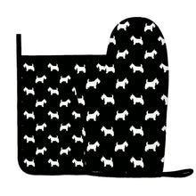 Load image into Gallery viewer, Simple Westie Love Oven Mitts and Pot Holder Set-Kitchen Decor-Accessories,Dog Mom Gifts,West Highland Terrier-12