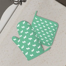 Load image into Gallery viewer, Simple Westie Love Oven Mitts and Pot Holder Set-Kitchen Decor-Accessories,Dog Mom Gifts,West Highland Terrier-2