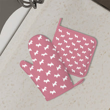Load image into Gallery viewer, Simple Westie Love Oven Mitts and Pot Holder Set-Kitchen Decor-Accessories,Dog Mom Gifts,West Highland Terrier-1