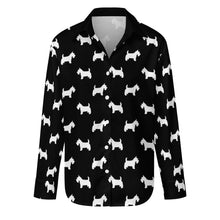 Load image into Gallery viewer, Simple Westie Love Women's Shirt-Apparel-Apparel,Dog Mom Gifts,Shirt,West Highland Terrier-Midnight Black-S-8
