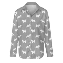 Load image into Gallery viewer, Simple Westie Love Women's Shirt-Apparel-Apparel,Dog Mom Gifts,Shirt,West Highland Terrier-Parisian Gray-S-23