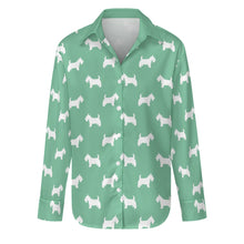 Load image into Gallery viewer, Simple Westie Love Women's Shirt-Apparel-Apparel,Dog Mom Gifts,Shirt,West Highland Terrier-Mint Green-S-17