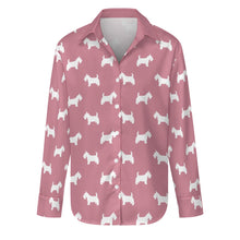 Load image into Gallery viewer, Simple Westie Love Women's Shirt-Apparel-Apparel,Dog Mom Gifts,Shirt,West Highland Terrier-Dusty Pink-S-11