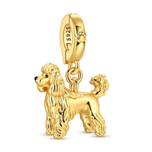 Load image into Gallery viewer, Simply Darling Poodle Charm Pendant – Gold Tone Silver-KTC2049-8-1