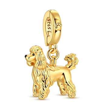 Simply Darling Poodle Charm Pendant Gold Tone Silver Ktc2049 8 360x