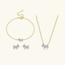 Load image into Gallery viewer, Simply Darling Westie Jewelry Set - Silver Earrings, Necklace &amp; Bracelet-1