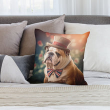 Load image into Gallery viewer, Sir Wrinkles of Bulldogshire Plush Pillow Case-Cushion Cover-Dog Dad Gifts, Dog Mom Gifts, English Bulldog, Home Decor, Pillows-2
