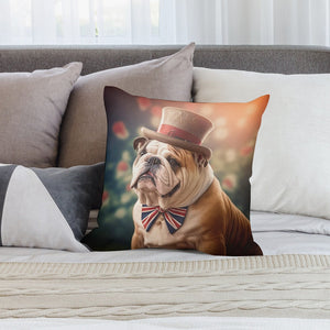 Sir Wrinkles of Bulldogshire Plush Pillow Case-Cushion Cover-Dog Dad Gifts, Dog Mom Gifts, English Bulldog, Home Decor, Pillows-2