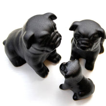 Load image into Gallery viewer, Sitting Black Pug Love Ceramic Statues-Home Decor-Home Decor, Pug, Pug - Black, Statue-18