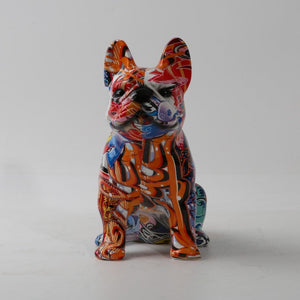 Image of a large french bulldog statue