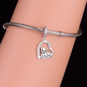 Sitting in My Heart Chihuahua Silver Charm Pendant-Dog Themed Jewellery-Chihuahua, Jewellery, Pendant-3