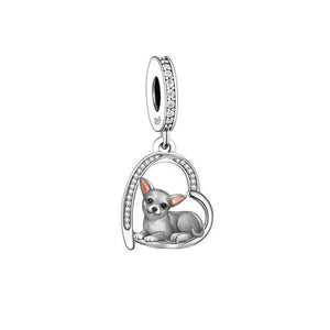 Sitting in My Heart Chihuahua Silver Charm Pendant-Dog Themed Jewellery-Chihuahua, Jewellery, Pendant-4
