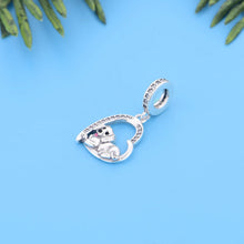 Load image into Gallery viewer, Sitting in My Heart Dachshund Silver Charm Pendant-Dog Themed Jewellery-Dachshund, Jewellery, Pendant-2