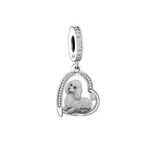 Load image into Gallery viewer, Sitting in My Heart Poodle Silver Charm Pendant-Dog Themed Jewellery-Jewellery, Pendant, Poodle-FC3197-3