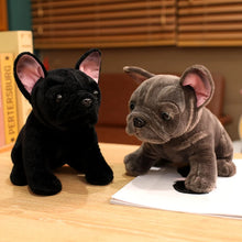 Load image into Gallery viewer, Sitting Liver and Black French Bulldog Stuffed Animal Plush Toys-4