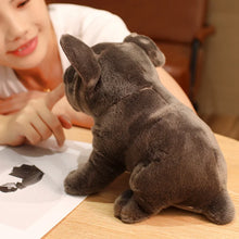 Load image into Gallery viewer, Sitting Liver and Black French Bulldog Stuffed Animal Plush Toys-6