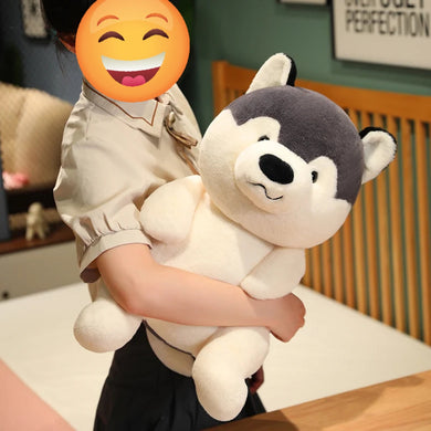 Sitting Teddy Husky Stuffed Animal Plush Toys-Stuffed Animals-Siberian Husky, Stuffed Animal-1
