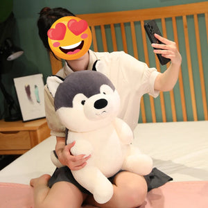 Sitting Teddy Husky Stuffed Animal Plush Toys-Stuffed Animals-Siberian Husky, Stuffed Animal-5